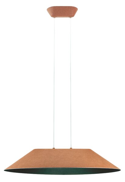 Redo Závěsné akustické LED svítidlo AKIRA ø 750mm, 12W Barva: Kávová-šedá, Teplota světla: 3000K - teplá bílá