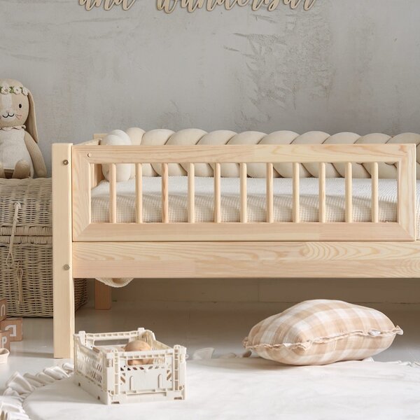 Dětská postel Basic Love 190x90 cm přírodní / příčky - 19 cm nožky