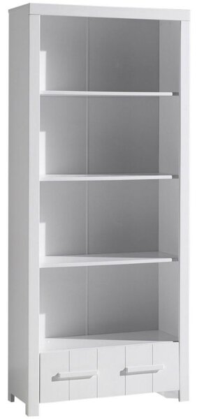 Bílá lakovaná knihovna Vipack Erik 205 x 87 cm