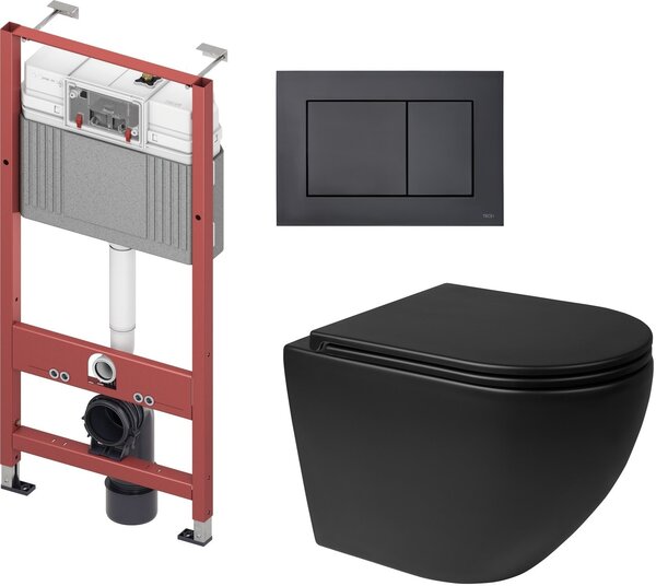 Sada záchodová mísa Oltens Hamnes 42513300, podomítkový WC modul Tece Base 9400407, 45100300, 9240407