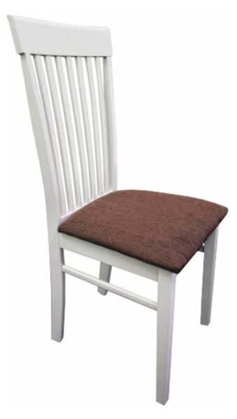 Židle, bílá / hnědá látka, ASTRO NEW