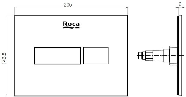 Roca Duplo Nova splachovací tlačítko pro WC zlatá A8902202G0