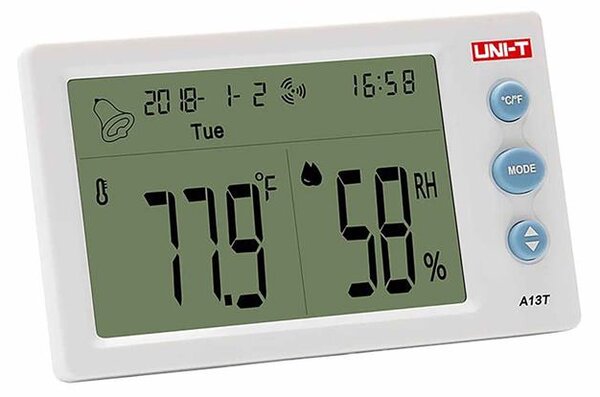 Teploměr s vlhkoměrem a alarmem Uni-T A13T