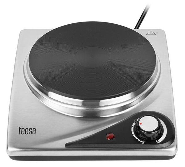 Elektrický vařič jednoplotýnkový 1500 W, stříbrný TEESA