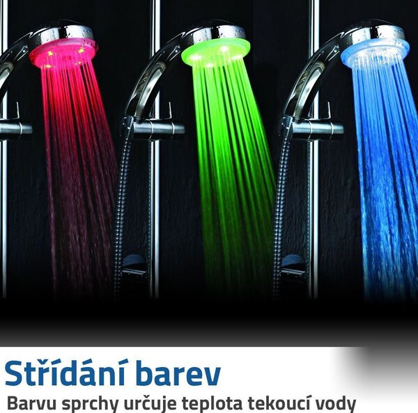 Barevná svítící LED sprcha