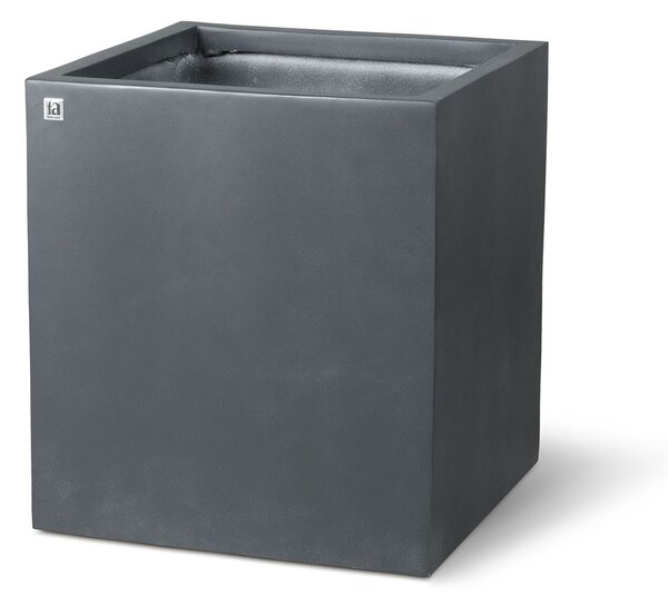 Květináč - Kostka, Division Lite CUBE, dxšxv 40/50/60 x 40/50/60 x 44/54/64 cm, betonově šedá, antracitová Barva:: antracitová, Rozměry:: 40x40x44cm
