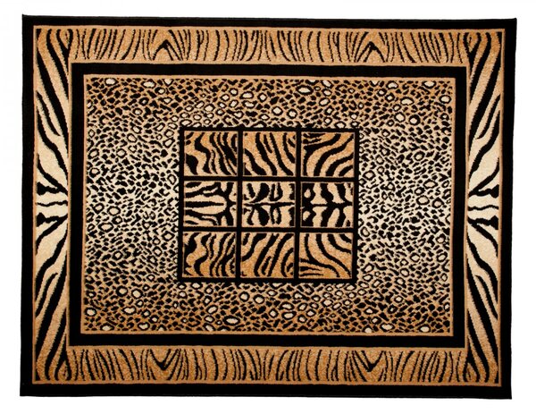 Kusový koberec Atlas - tygrovaný 1 - černý Rozměr koberce: 70x200 cm
