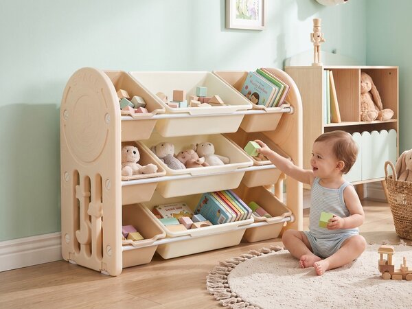 Organizér na hračky BINGARA 62 cm Béžová