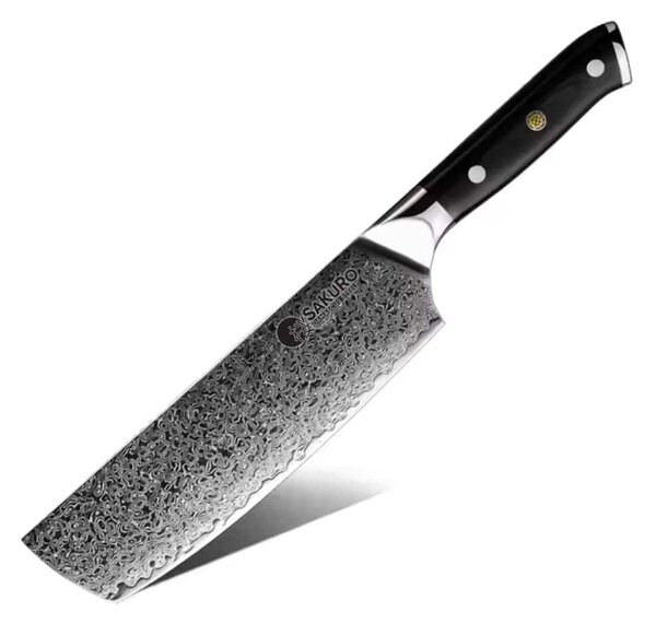 Japonský nůž nakiri z damaškové oceli SaKuRo G10 17 cm