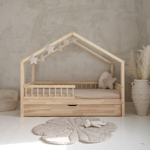 Domečková postel Housebed Bello s šuplíkem 200x90 cm Barva: přírodní, Šuplík: 1 ŠUPLÍK
