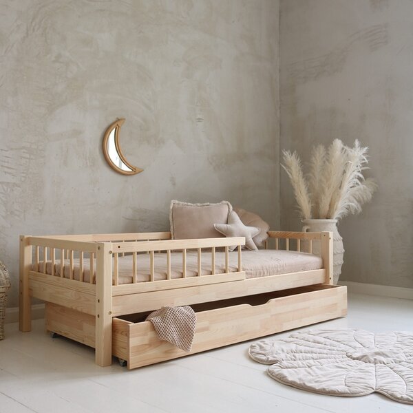 Dětská postel Basic bello se šuplíkem Velikost spací plochy: 120x60, Barva: přírodní dřevo