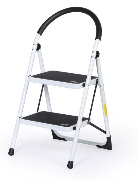 Ocelové skládací schůdky s pěnovým madlem, 475 mm, 2 stupně