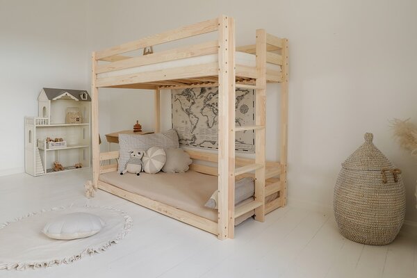 Patrová postel z masivu Lada Velikost spací plochy: 160x90, Barva: přírodní