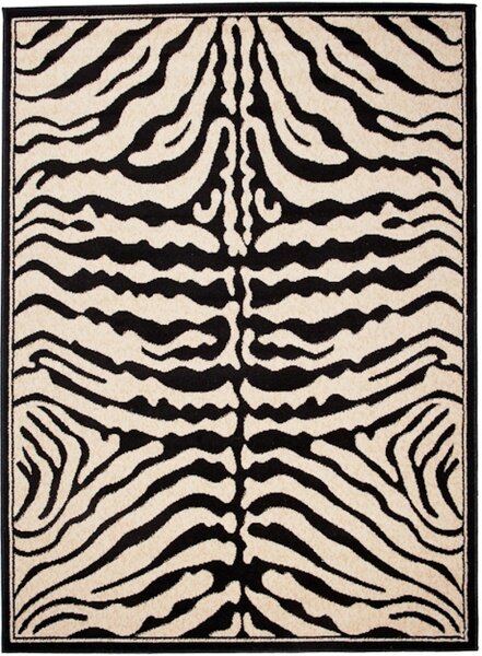 Makro Abra Kusový koberec ATLAS J315B Zebra černý bílý Rozměr: 70x130 cm
