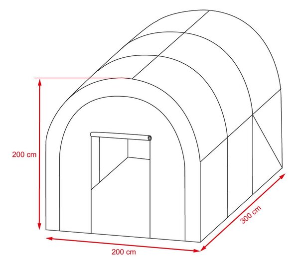 Velký zahradní fóliovník Avenberg 3.0 m