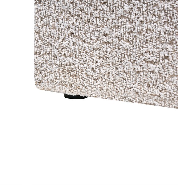 Postel s úložným prostorem Buklé BASTON 160 x 200 cm Světle béžová