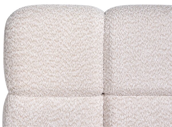 Postel s úložným prostorem Buklé BASTON 160 x 200 cm Světle béžová
