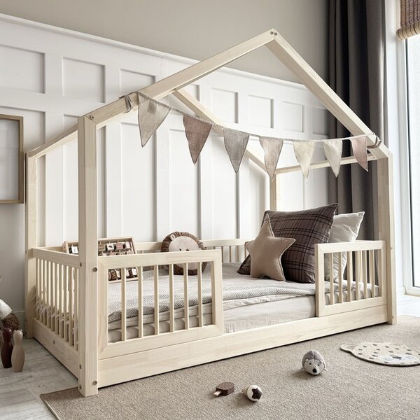 Domečková postel Housebed alto duo 190x90 cm přírodní