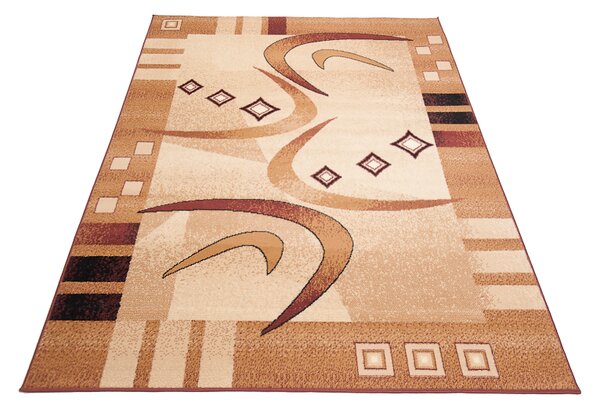 Chemex Moderní koberec Atlas - vlnky 1 - světle béžový Rozměr koberce: 80x150 cm