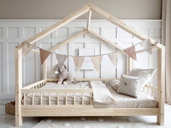 Domečková postel Housebed Bello 160x80 cm přírodní