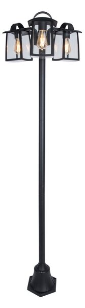 Lutec 7273606012 zahradní sloupek Kelsey 3x40W | E27 | IP44 - černá