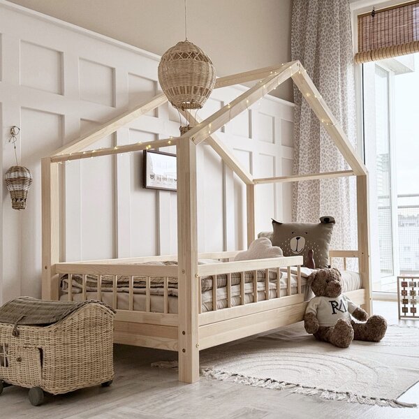 Domečková postel Housebed Bello 160x80 cm přírodní