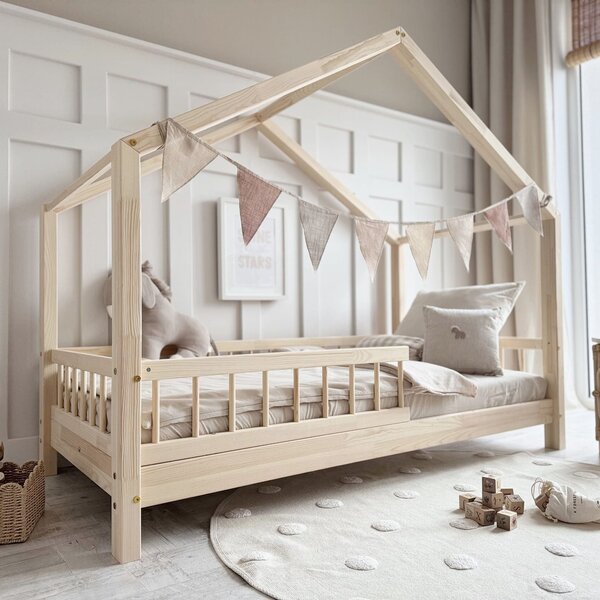 Domečková postel Housebed Bello 160x80 cm přírodní
