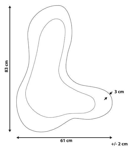 Zrcadlo GUICLAN 61 cm 83 cm Bílá
