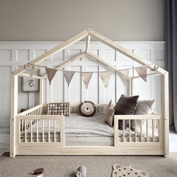 Domečková postel Housebed alto duo 190x90 cm přírodní