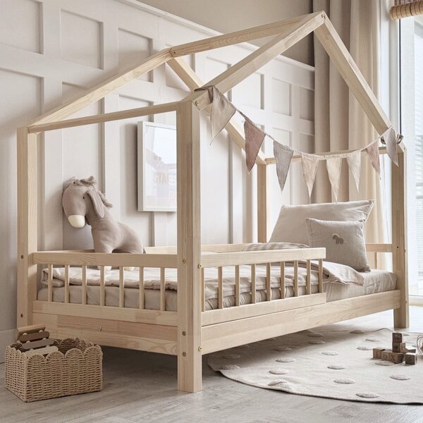 Domečková postel Housebed Bello 160x80 cm přírodní