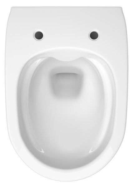 Cersanit Luna wc mísa se sedátkem s pomalým sklápěním závěsná bez splachovacího kruhu bílá lesk S701-871