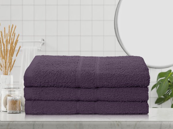 Tmavě fialový ručník DONNA