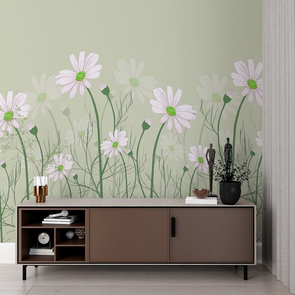 Fototapety Křehké květy tančící ve větru, Fototapety akvarel, w00802v2 : uwalls.cz