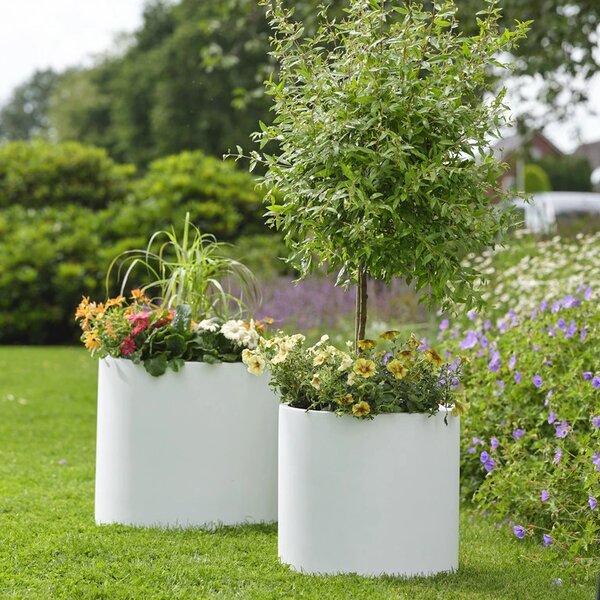 Dekorativní květináč Helij 48 x 38 bílý - Bílá - 31 - 50 cm