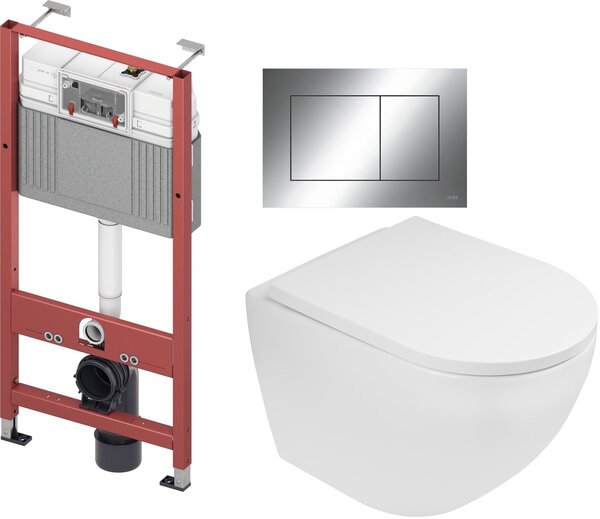 Sada podomítkový WC modul Tece Base 9400407, záchodová mísa Oltens Hamnes 42013000, 9.240.401, 45109000