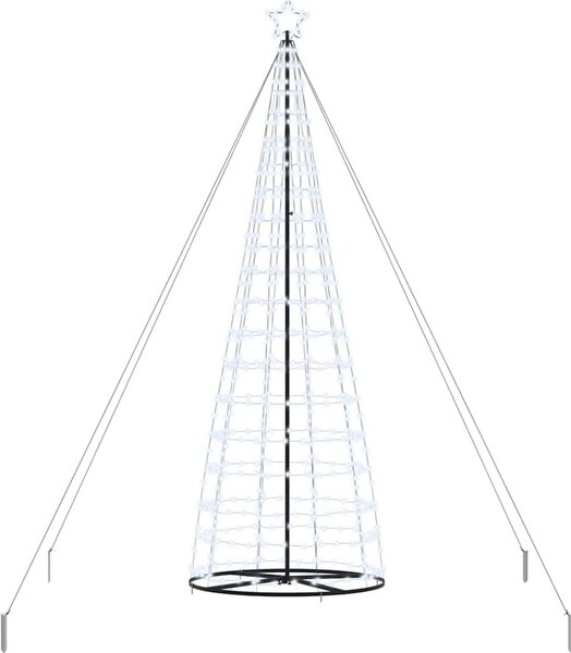 VidaXL LED vánoční strom EKENAS 400 cm 800 LED Ocel [42018762] Barva: Vícebarevný