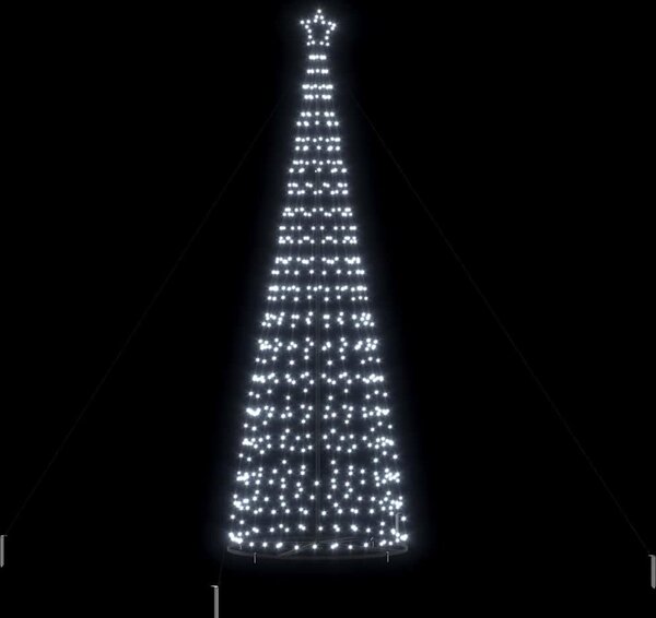 VidaXL LED vánoční strom EKENAS 400 cm 800 LED Ocel [42018762] Barva: Vícebarevný