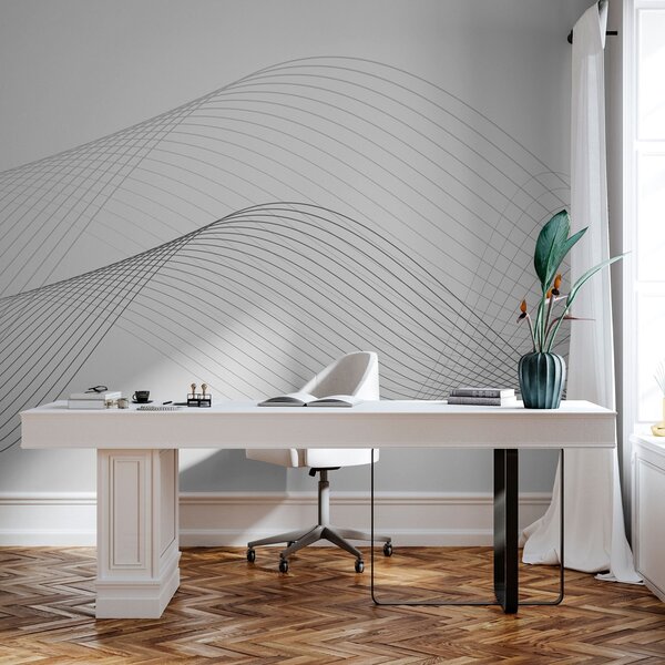 Fototapety Elegantní vlny v jednobarevném provedení, Fototapety abstraktní, w00893 : uwalls.cz