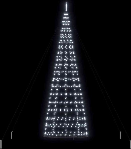 VidaXL LED vánoční strom EKENAS 400 cm 800 LED Ocel [42018762] Barva: Vícebarevný