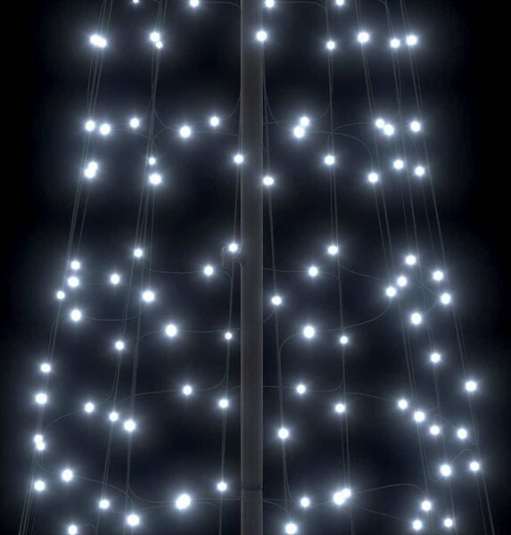 VidaXL LED vánoční strom EKENAS 400 cm 800 LED Ocel [42018762] Barva: Vícebarevný