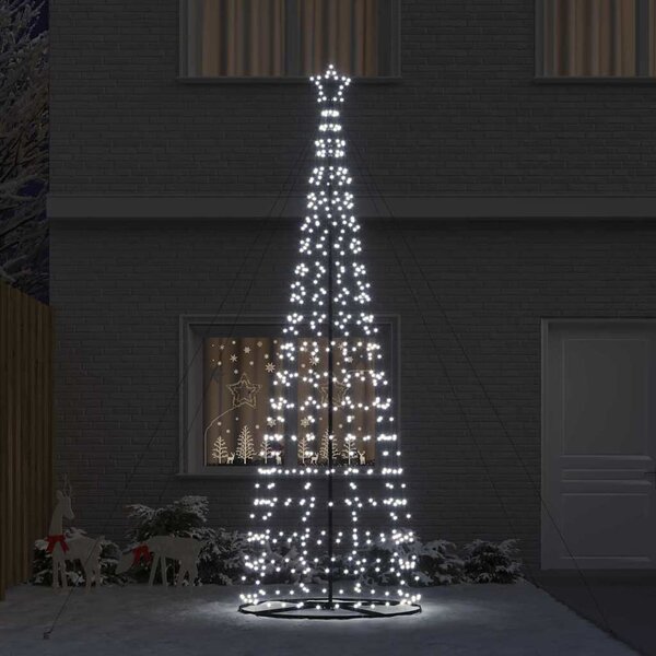 VidaXL LED vánoční strom EKENAS 400 cm 800 LED Ocel [42018762] Barva: Vícebarevný