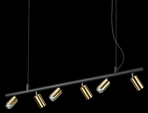 Ideal Lux Závěsné svítidlo DYNAMITE Round SP6, d. 115,5 cm, 6x28W Barva: Černá