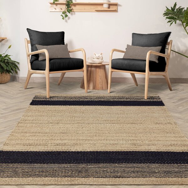 Tribeca Design Kusový koberec Passport Natural Charcoal Rozměry: 120x170 cm