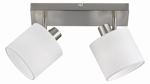 Trio Leuchten R80332001 TOMMY - Stropní svítidlo s textilními stínidly 2 x E14 / bílá (Moderní stropní svítidlo s naklápěcími stínidly v bílé barvě)