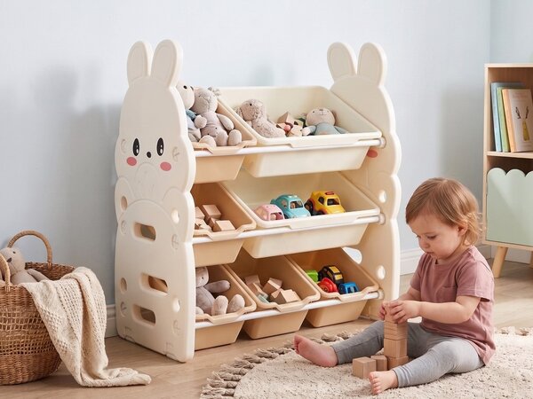 Organizér na hračky TOKO Králík 73 cm Béžová