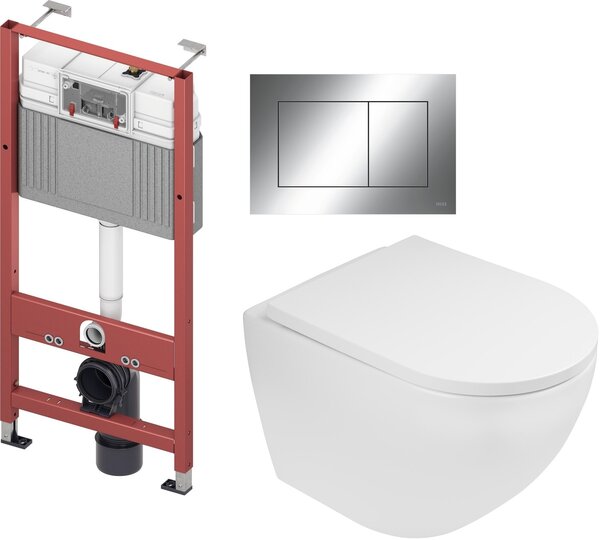 Sada podomítkový WC modul Tece Base 9400407, záchodová mísa Oltens Hamnes 42513000, 9.240.401, 45109000