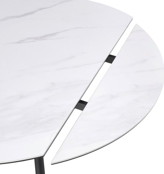 JÍDELNÍ STŮL, černá, bílá, 90-140/140/76 cm MID.YOU - Jídelní stoly, Online Only
