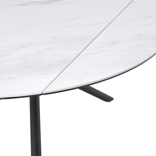 JÍDELNÍ STŮL, černá, bílá, 90-140/140/76 cm MID.YOU - Jídelní stoly, Online Only