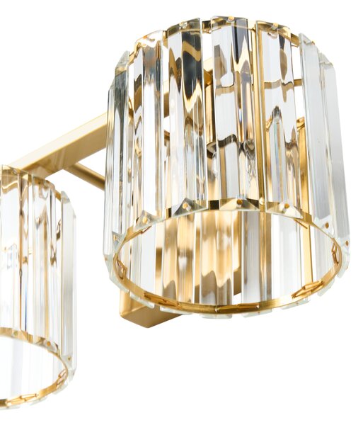 Nástěnná lampa LOURIDO Zlatá Kov