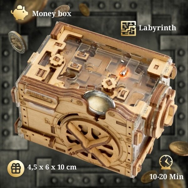 IDventure - Dřevěný hlavolam A-maze-ing trezor
